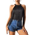 thumbnail image 1 of Traje de Baño Quasten Freizeithemden Top Rundhals Damen Tank Top Alltagskleidung (Schwarz S) Ygjytge Negro T S para Mujer, 1 of 7