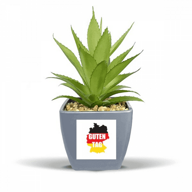 Salutation Allemande Contour Carte Faux Ananas Pot de Fleurs Vase Mini Décor