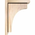 thumbnail image 3 of 7 1/2"W x 10"D x 14"H Huntington Smooth Corbel w/Backplate, Douglas Fir, 3 of 9
