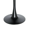 thumbnail image 4 of LeisureMod Round Dining Table Modern 35" MDF Wood Tabletop with White Steel Pedestal Base for Kitchen and Living Room Bristol Series in Black, 4 of 10