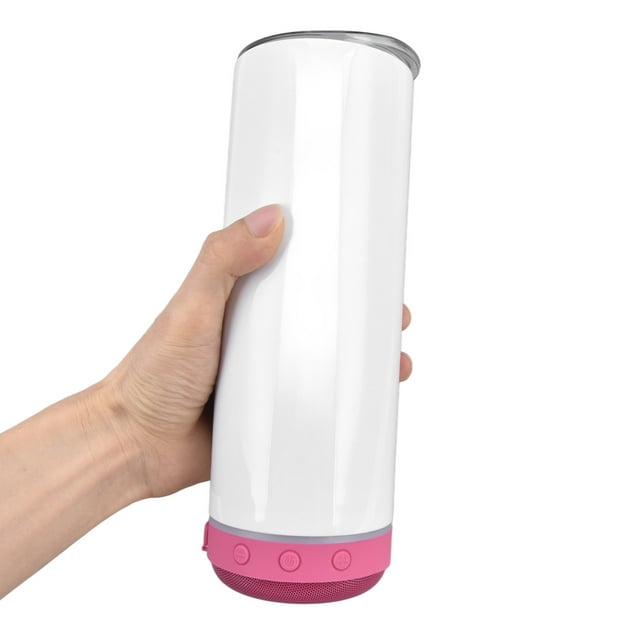 Tasse de Haut-Parleur, Tasse de Haut-Parleur en Acier Inoxydable Durable avec Haut-Parleur Amovible Conception à Double Paroi pour la Maison Extérieure