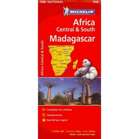Michelin Map Africa Central South and Madagascar 746 - Folded