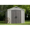 thumbnail image 5 of Keter Factor 8 x 11 Foot All Weather Resin Outdoor Storage Shed, Taupe, 5 of 8