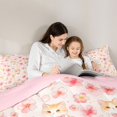 thumbnail image 4 of Manfei Kawaii Pet Twin Comforter Sets, Spring Cherry Blossoms Bedding Set, Pink, Pink Reversible, 2pcs, 1 Comforter and 1 Pillowcase, 4 of 7