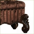 thumbnail image 5 of Vanity Stool, Walnut Brown Fabric | Cherry Oak Finish | Nailhead Trim | Bedroom | Fabric | Brown, 5 of 6