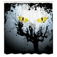 thumbnail image 3 of Ambesonne Horror House Shower Curtain, Scary Hunt Eyes, 69"Wx70"L, Yellow Black, 3 of 5