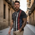 thumbnail image 3 of Yuyamidu Men and Women Matching Outfits Black American Flag Sleeveless Golf Shirt for Women Quick Dry Short Sleeve Golf Shirts for Men 4th of July Couple Matching Outfits, Men's XL, 3 of 6