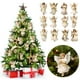 thumbnail image 4 of Christmas Decorations Including Artificial Vines Leaves Branches Champagne White Glitter And Gold Powder, 4 of 6