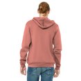 thumbnail image 2 of The Bella + Canvas Unisex Poly-Cotton Fleece Full-Zip Hoodie - MAUVE - M, 2 of 2