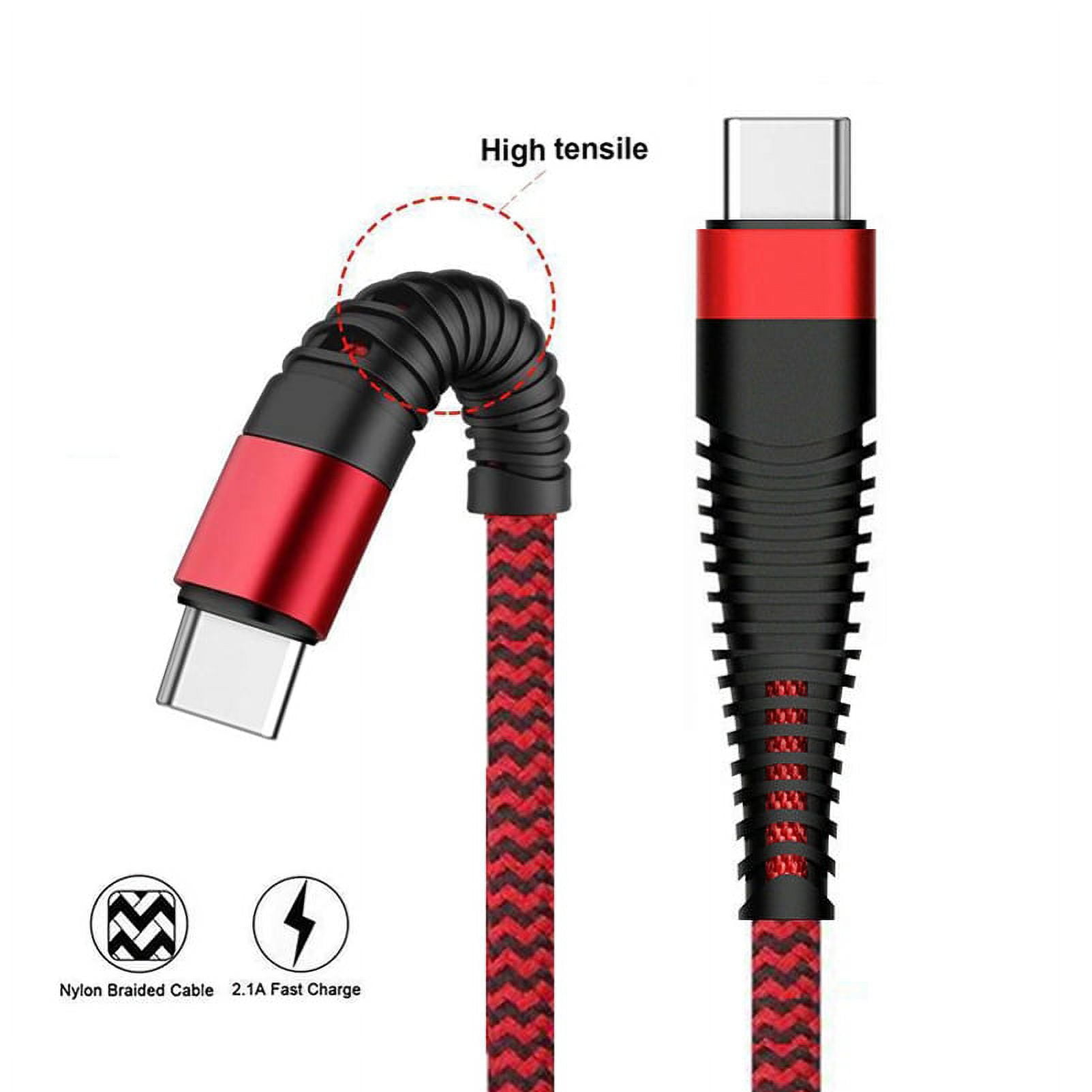 For Google Pixel 7a - 6ft and 10ft Long PD USB-C Cables, Fast Charge TYPE-C to TYPE-C Cord Power Wire USB-C to USB-C Data Sync High Speed Braided R7R