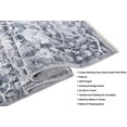 thumbnail image 3 of HR- Vintage Bohemian Floral Oriental Distressed 2x3 Area Rug for Living Room Bedroom & Dining Room Modern Home Decor Trend, 3 of 7