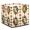 Multicolor 3, variant on CURLYOOT Boho Shaped Cube Storage Bin, 13 x 13 x 13 Storage Cube Bins for Organizing, Abstract Pattern Fabric Foldable Baskets with Handles for Closet, Shelves, Clothes