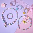 thumbnail image 5 of YOYTOO 10Pcs Kids Jewelry Set Rainbow Pendant Necklace Beaded Bracelet Headband Hair Clips Hairband Jewelries for Girls Dress up, 5 of 8