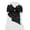 Black, variant on LA Linen Pack of 10 Polyester Poplin Chair Bows 8 by 108-Inch, Dark Yellow