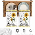 thumbnail image 5 of Sunflowers Kitchen Towels Set of 4, Yellow Floral Botanical Checkered Farmhouse Absorbent Dish Towels for Kitchen, Microfiber Hand Towel, Quick Drying Tea Towel for Cleaning Decorative Dishcloths, 5 of 7