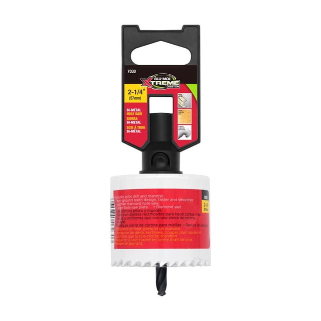 Sierra perforadora Blu-Mol Xtreme, bimetálica, 2-1/4 pulgadas, 1 paquete con eje