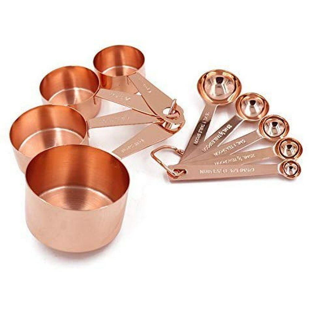 Copper Gram Copper Measuring Cups and Measuring Spoons Set of 9 Rustic Kitchen Accessories Copper Gram Copper Measuring Cups and Measuring Spoons Set of 9 Rustic Kitchen Accessories