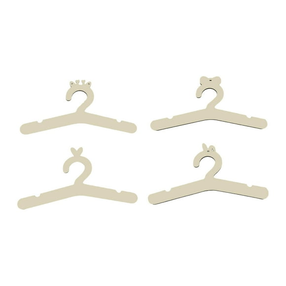 4 piezas de ropa de bebé Percha de madera Ropa duradera Estante de secado Ahorre espacio colgantes Divisores de armario Creativo Lindo para