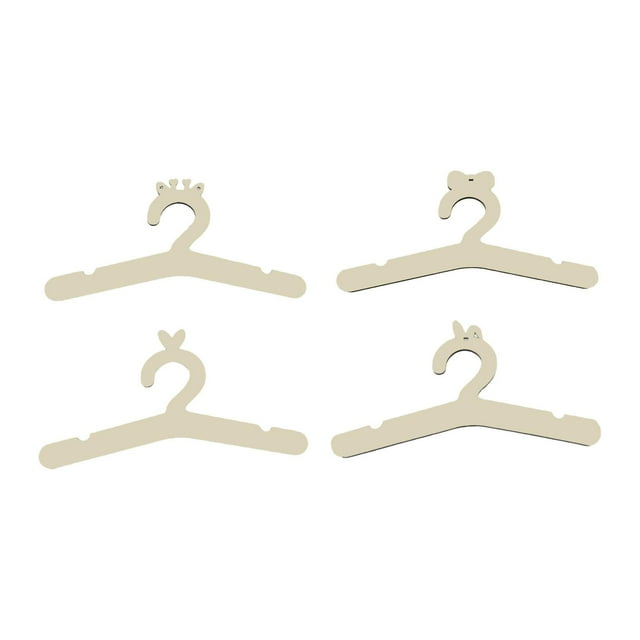 4 piezas de perchas para ropa de bebé de madera con muescas en los hombros, accesorios, colgantes, perchero de ropa lindo para vestido