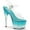Clear PVC/Teal/Clear, variant on Women's Pleaser Stardust 708T Ankle-Strap Sandal