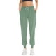 thumbnail image 1 of Pantalones deportivos para mujer con cintura ajustable, bolsillos laterales y tobilleras en color verde musgo - Talla S Europea (12355#) - Casual, 1 of 7