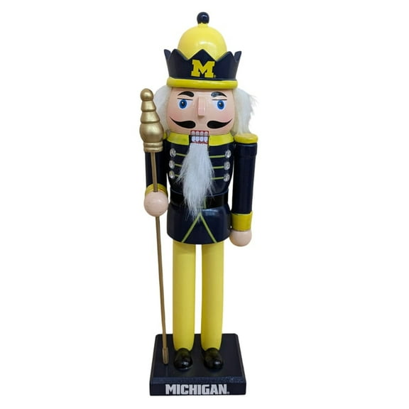 Michigan Wolverines 12" Wooden Nutcracker Statue