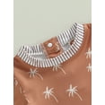 thumbnail image 5 of Coduop Infant Baby Girls Bodysuit Romper Coconut Tree Print Short Sleeve Bowknot Jumpsuits Summer, 5 of 8