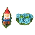 thumbnail image 3 of Gnomos De Jardinería En Miniatura: Juego De Estatua Y Accesorios De Gnomo De Jardín De 2 Piezas, Libro De Lectura, Estatua De Arbusto De Flores De Gnomo De Jardín, Estatuilla De Gnomo, Decoraciones Pa, 3 of 5