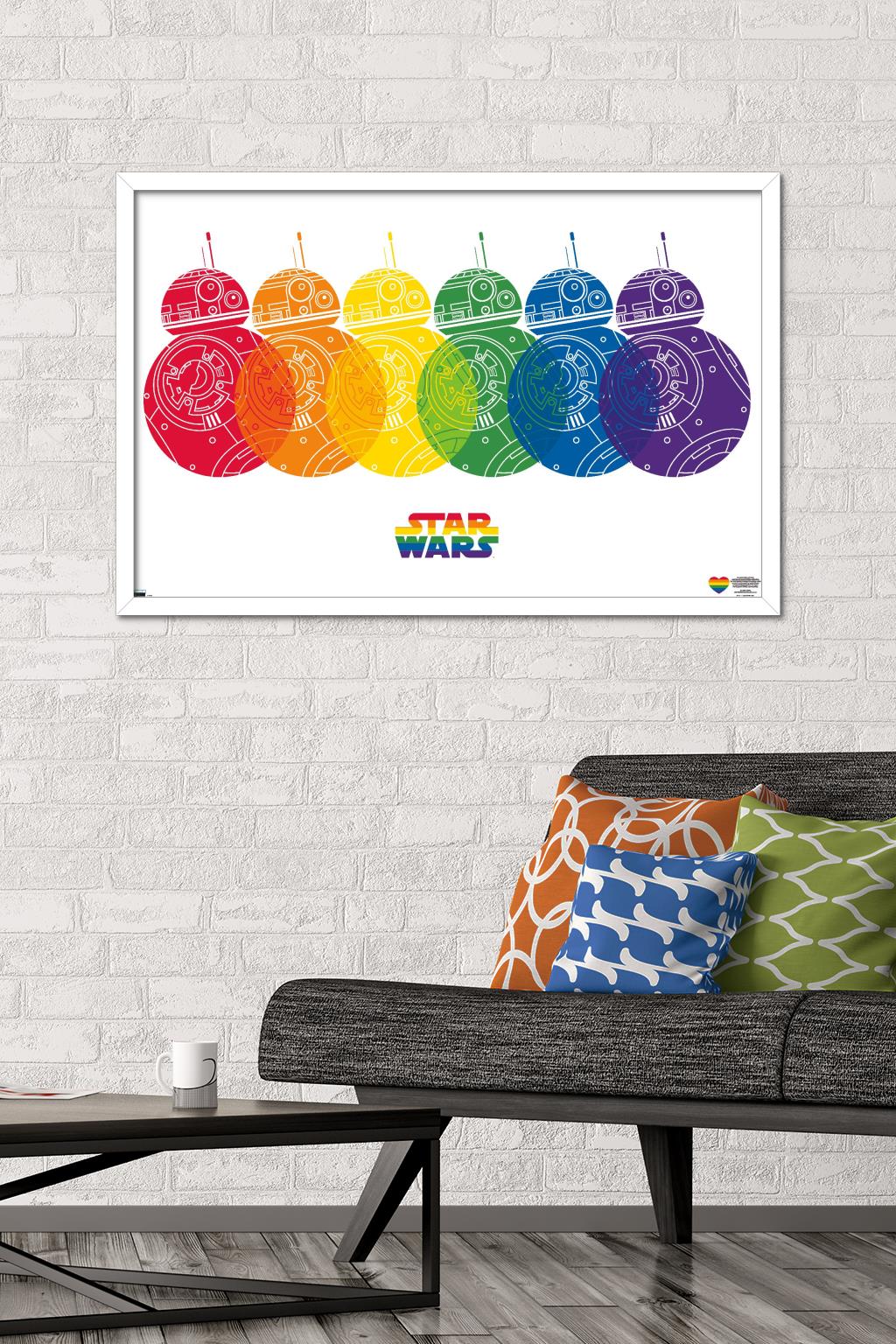 Star Wars: Saga - BB-8 Pride Wall Poster, 22.375" x 34" Framed