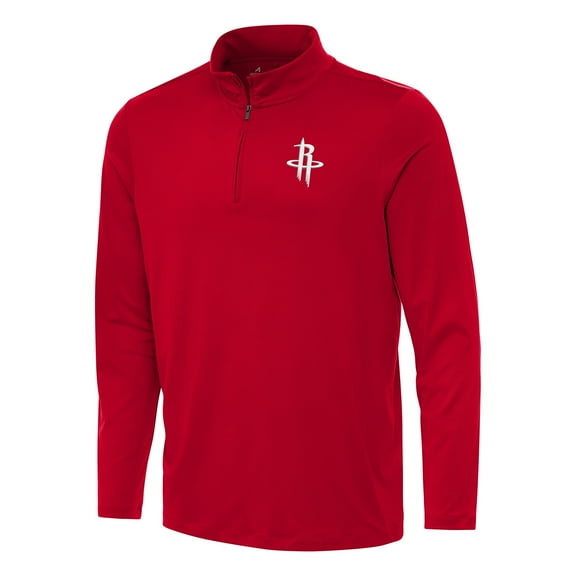 Men's Antigua Red Houston Rockets Reprocess Quarter-Zip Top