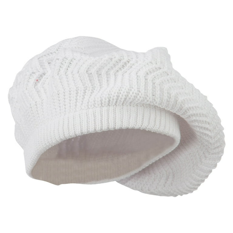 Big Size Cotton Rasta Tam Beret - White XL-3XL - Walmart.com