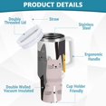thumbnail image 4 of Ryvnso 40 oz Tumbler with Handle and Straw Various Doodle Cats Insulated Stainless Steel Travel Mug with Lid, 4 of 9