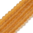 thumbnail image 1 of Transparent Glass Beads Strands Faceted Frosted Rondelle Goldenrod 6x4.5mm Hole: 1.4mm about 86pcs/strand 16.14 inch(41cm), 1 of 4