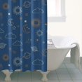 thumbnail image 4 of Sun Moon Cloud Star Pattern Shower Curtain 36"x72" ,Bathroom Decorative Shower Curtains Set with 12 Hooks,Modern Waterproof Washable Shower Curtain, 4 of 6