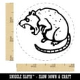 thumbnail image 2 of Ferocious Rat Rodent Snarling Self-Inking Rubber Stamp Ink Stamper - Green Ink - Small 3/4 Inch, 2 of 7
