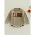 thumbnail image 3 of Toddler Baby Boy Knit Sweater Big/Lil Bro Embroidery Sweater 3M 6M 9M 12M 18M Onesie Brother Matching Outfit Warm Winter Clothes, 3 of 9