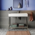 thumbnail image 6 of Pierre 40 Single, Freestanding, Open Shelf, Chrome Metal Frame Bathroom Vanity, 6 of 12