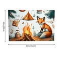 thumbnail image 4 of ZFLMY Fox Campfire Tent Tapestry and Wall Decoration 100% Polyester Home Wall Art Hanging for Decorative Bedroom and Living Room - Various Sizes Available 60x40in, 4 of 7