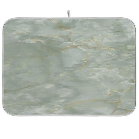 

Dish Drying Mat Multi-functional Absorbent Kitchen Drying Mat Foldable Drying Mat for Kitchen Drainer Rack 18 x24 Green Marbling