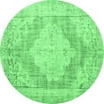 thumbnail image 1 of Ahgly Company Indoor Round Persian Emerald Green Traditional Area Rugs, 8' Round, 1 of 4