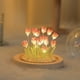 thumbnail image 4 of Lámpara de ambiente de tulipán hecha a mano DIY, adorno de luz de noche de escritorio, regalo para estudiantes, regalo de San Valentín, 4 of 6