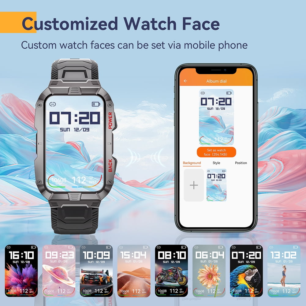 Carkira Smart Watch Answer and Make Phone Calls IP68 Waterproof Sports Smart Watch for Men Black Walmart