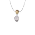 thumbnail image 2 of Delight Jewelry 12mm Stardust Round Silvertone Spinner Mia Monkey Charm Necklace, 2 of 4
