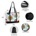 thumbnail image 2 of FORMRS Canvas Laptop Tote Bag for Women with 15.6" Computer Compartments Shoulder Handbag, Bubbles Hamburger, 2 of 7