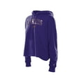 thumbnail image 2 of Women's New Era Purple Los Angeles Lakers Glam Game Open Back Hoodie, 2 of 5