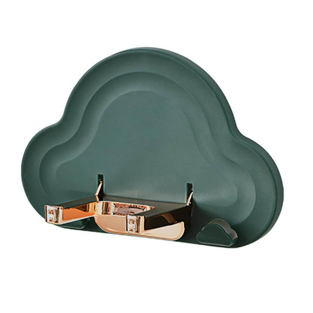 pitrice Sèche-Cheveux Pliant Sans Perçage Rangement Mural - Vert