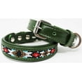 thumbnail image 2 of XSmall 9''- 13'' Soft Genuine Leather Beaded Padded Dog Puppy Collar  60RT01GR, 2 of 2