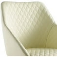 thumbnail image 6 of Mainstays Faux Leather Quilted Mid-Back Swoop Arm Rolling Office Desk Chair, Multiple Colors, 6 of 6