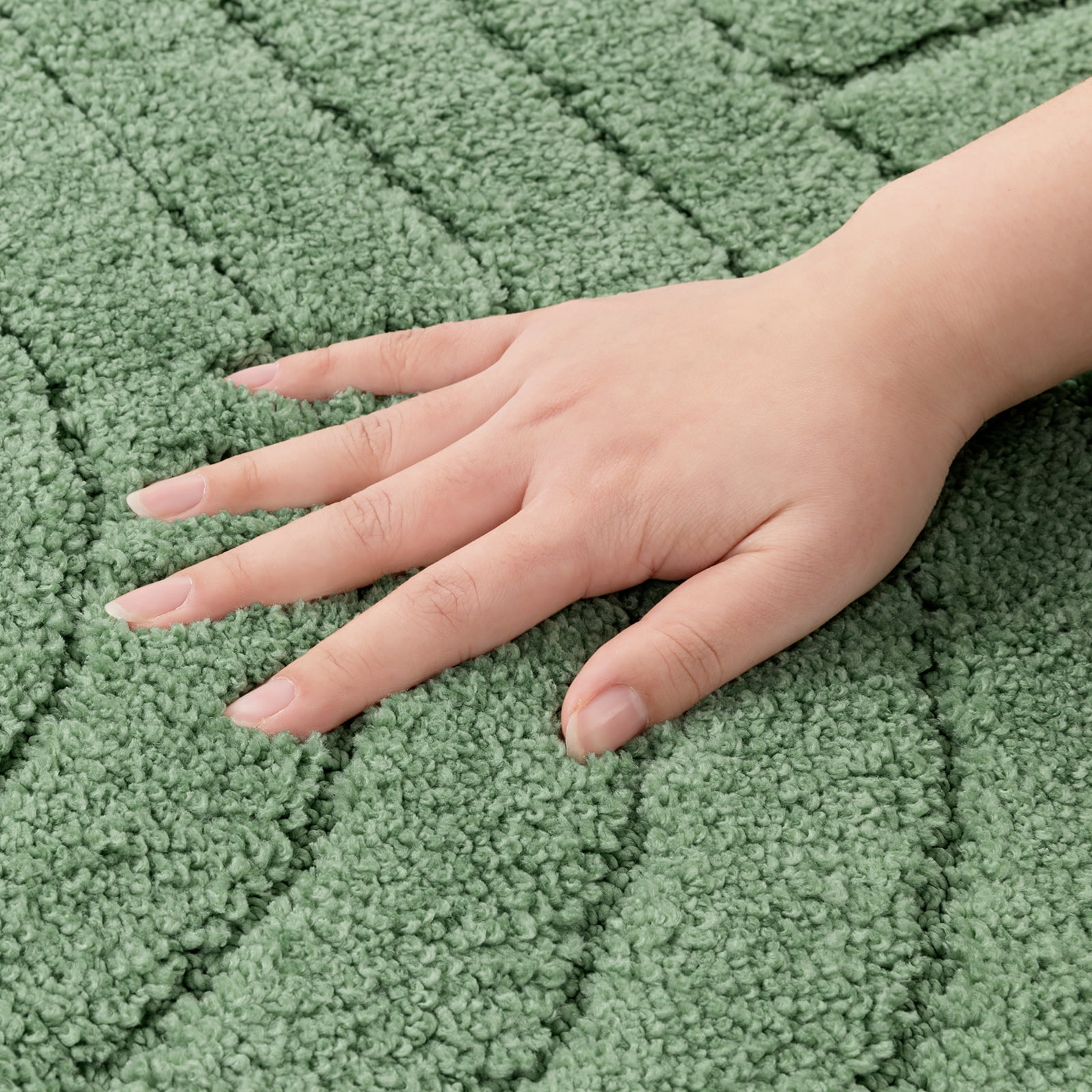 Bathroom Rugs Sets 4 Piece, Super Soft and Absorbent Non Slip Microfiber Toilet Bathroom Mats