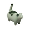 thumbnail image 2 of Estatua de gato mascota de té de Kung Fu, coleccionable, encantadora, hecha a mano, accesorios en miniatura. Verde, 2 of 9